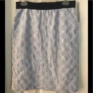 ANN TAYLOR SZ 8 lined lace cutout pencil skirt